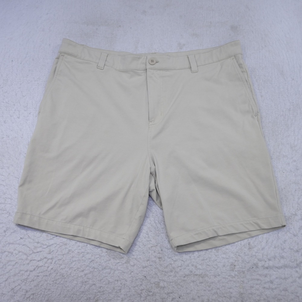 TravisMathew Golf Shorts Mens 38 Tan Beige Stretch Performance Casual